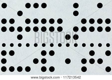 Background Macro Of Perforated Punched Tape