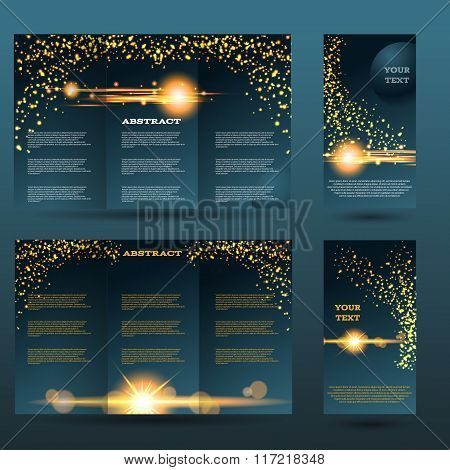 Light Design Templates Collection For Banners, Flyers, Placards And Posters. Bokeh Light Design. Vec