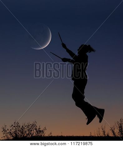 Silhouette at sunset