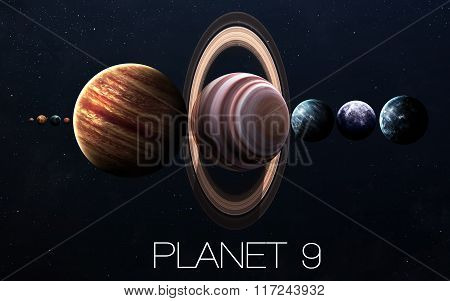 Ninth planet of the solar system opened. New gas giant. Elements of this image furnished by NASA