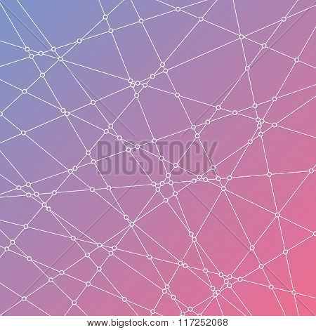 Abstract background with lines and dots.