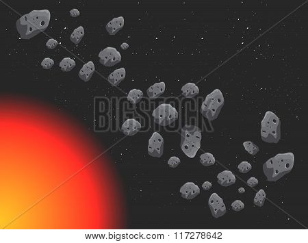 Asteroid Belt around the planet.