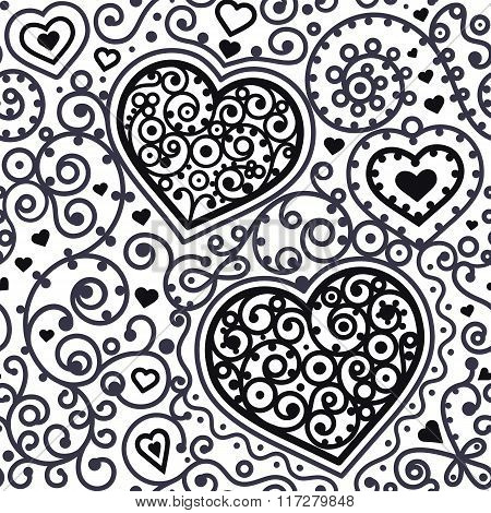 Seamless hearts pattern