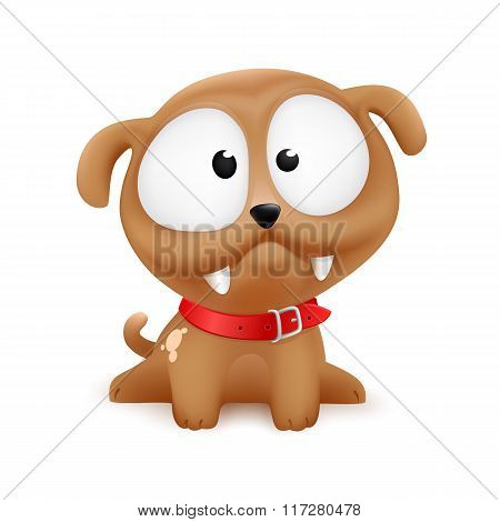 puppy vector character sitting