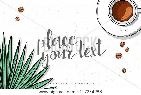 Template design concept sketch illustration for marketing. Concept mockup