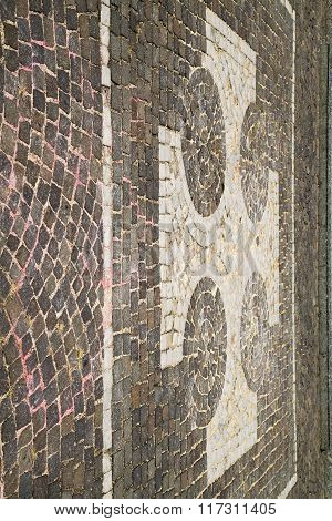 Vanzaghello Street  Lombardy Of A Curch A Marble