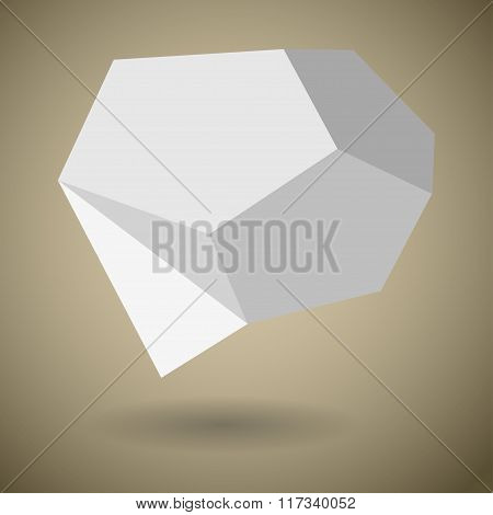 White Low Polygonal Speech Bubbles
