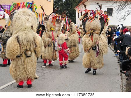 Traditional Carnival With Traditional Figures, Known As Kurent, Ptuj, Slovenia