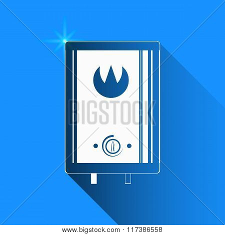 Boiler On Blue Background
