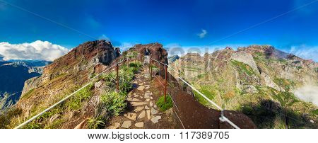 Tourist At Pico Do Arieiro