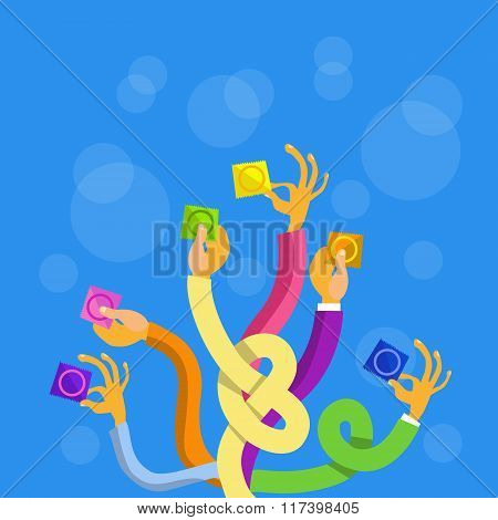 Hands Group Holding Condoms Aids, Contraceptive