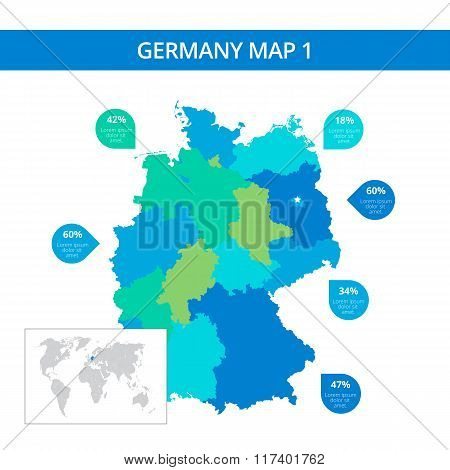 Germany map template 1