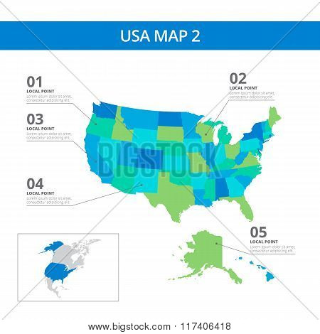 USA map template 2
