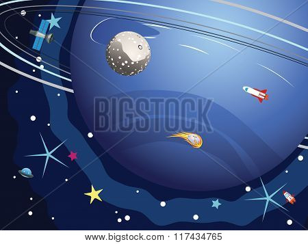 Neptune Planet In The Space