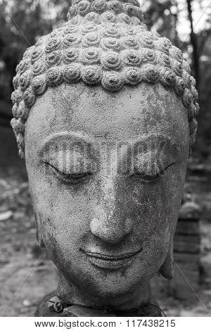 Buddha Statue In Wat Umong, Chiang Mai, Travel Thai Temple In Northern Thailand, Thailand