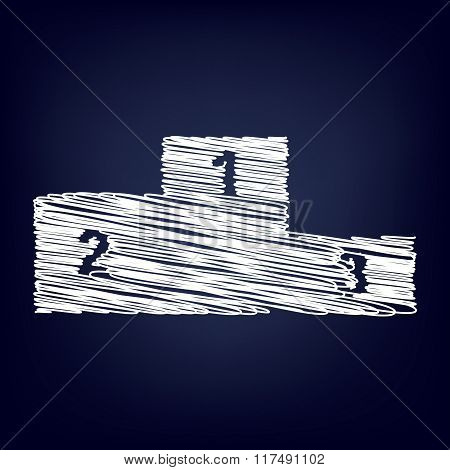 Vector icon with chalk effect
