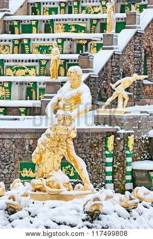 Peterhof. Russia. The Samson Fountain