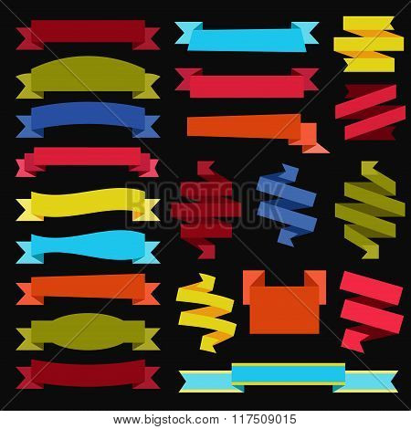 Ribbons vector set