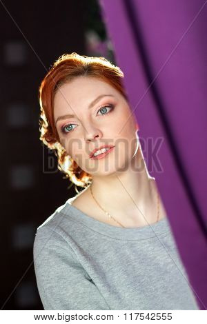 Wedding styling the girl in regular clothes. Sample hairstyles before party-6.