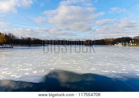 Svisloch River Flows In Minsk And Creates Scenic Spots. Belarus.