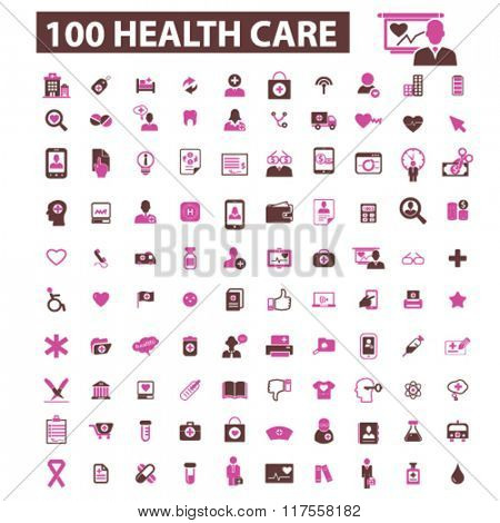 health care, icons, health care and safety, health insurance, medicine  icons, signs vector concept set for infographics, mobile, website, application
