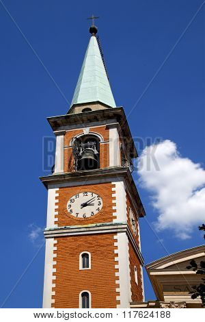 Church   Olgiate Olona     Church Window  Clock And Bell
