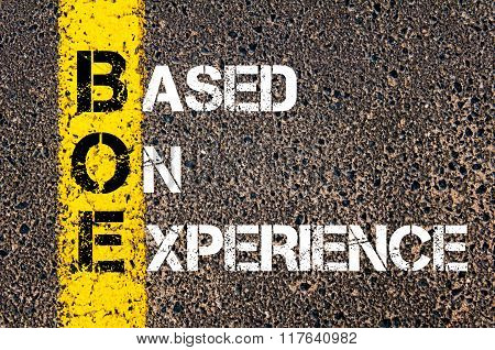 Business Acronym Boe Based On Experience