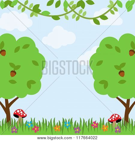 Forest Animals Vector Background