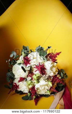 Bouquet Of Flowers In Rustic Style