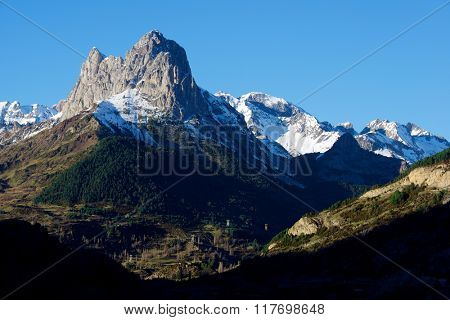 Foratata Peak in Tena Valley, Aragon, Huesca, Spain.
