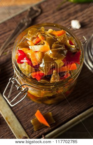 Spicy Homemade Pickled Giardiniera