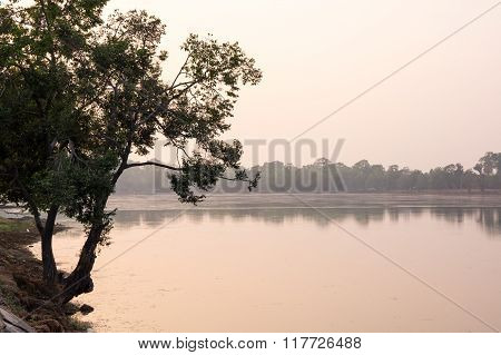Srah Srang At Sunset