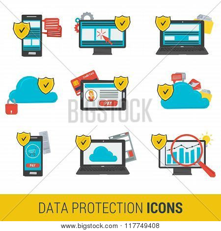 Icon Set Concept Data Protection