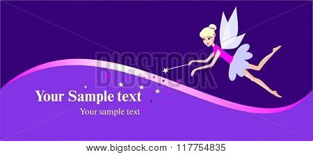 fairy post card vector