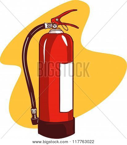 Vector Illustration Of A Fire Extinguisher