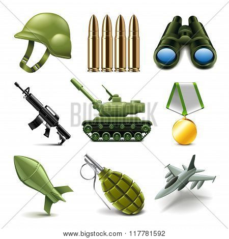 Army Icons Vector Set