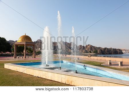 Fountain At The Corniche In Muttrah, Oman