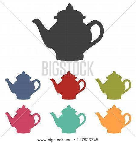 Tea maker icons set