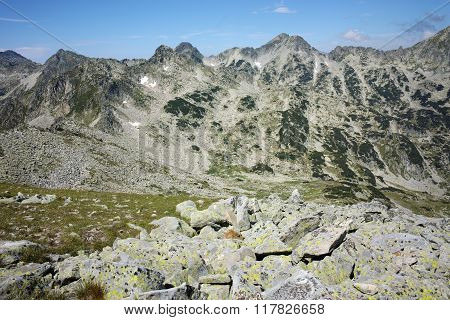 Panorama from Dzhano peak, Pirin mountain, Bulgaria
