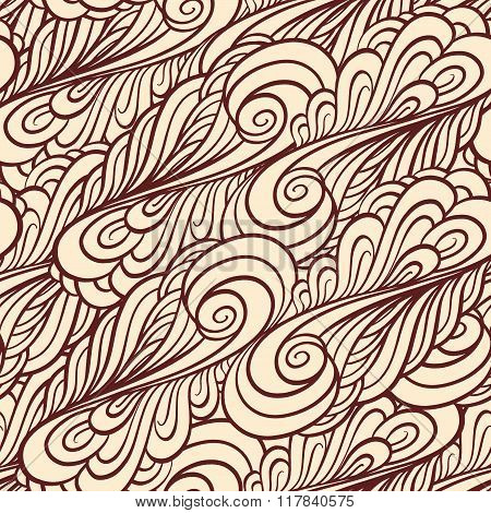 Fantasy decorative ornamental seamless pattern