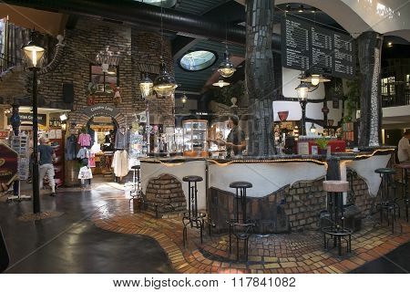 Interior In Hundertwasser Village In Vienna