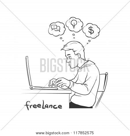 Freelancer Home Worker Idea