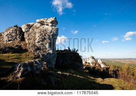 Jura krakowsko-czestochowska autumn view