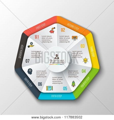 Vector circle infographic.