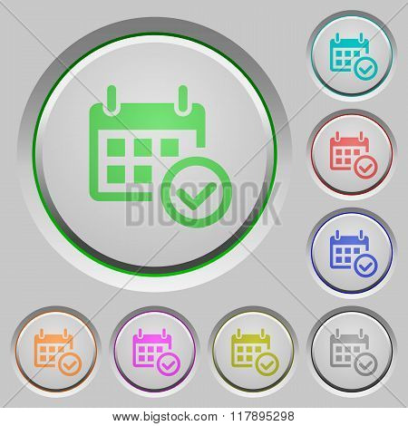 Calendar Check Push Buttons