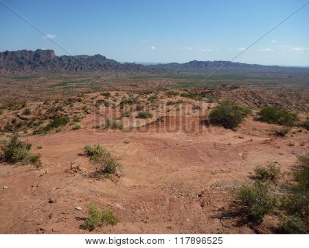 Red Rock Formation At Sierra De Las Quijadas In Argentina