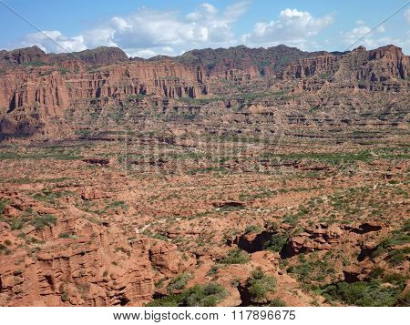 Red Rock Formation At Sierra De Las Quijadas In Argentina