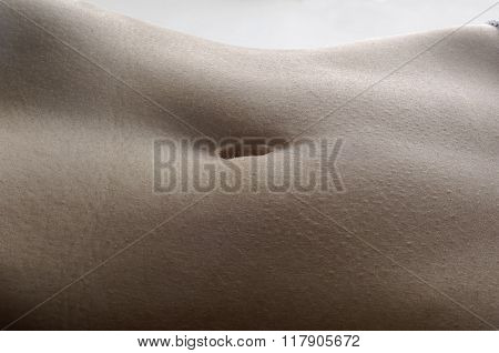 A navel of a woman