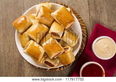 Sausage Baked Snacks. Brazilian Snacks.