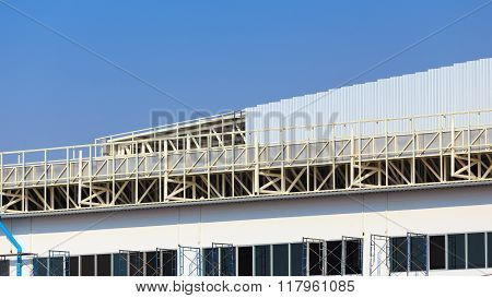 Construction Site For Metalsheet Roof Prepare